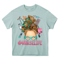 Arona blonde messy bun nurse life Heavy Core Tee - RanaPortraitStore