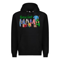Black baseball mama Premium Hoodie - CowhideDigitalArt