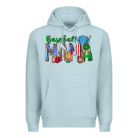 Blue Mist baseball mama Premium Hoodie - CowhideDigitalArt