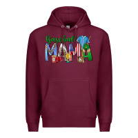 Burgundy baseball mama Premium Hoodie - CowhideDigitalArt