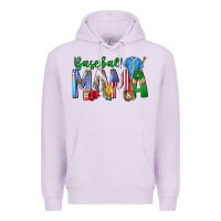 Lilac baseball mama Premium Hoodie - CowhideDigitalArt