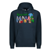 Navy baseball mama Premium Hoodie - CowhideDigitalArt