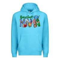 Ocean Blue baseball mama Premium Hoodie - CowhideDigitalArt