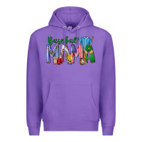 Purple baseball mama Premium Hoodie - CowhideDigitalArt