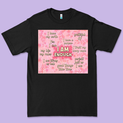 I Am Enough With Glitter Premium Tee Designed By Tumblerdesignbyshophia