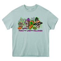 Arona Peace love Halloween Heavy Core Tee - NancyCooperArtShop