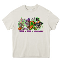 Peace Love Halloween Heavy Core Tee | Teevron
