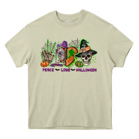 Mossy Peace love Halloween Heavy Core Tee - NancyCooperArtShop