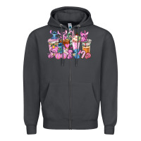 Smoke stitch and lilo pink christmas coffee cups Zipper Hoodie - AdoDesignShop
