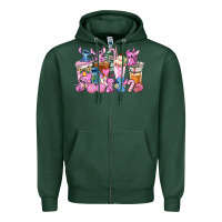 Sports Green stitch and lilo pink christmas coffee cups Zipper Hoodie - AdoDesignShop