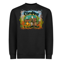 Black camping is my happy place Heavyweight Sweatshirt - BarkalooDesign