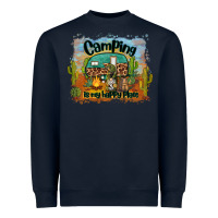 Navy camping is my happy place Heavyweight Sweatshirt - BarkalooDesign