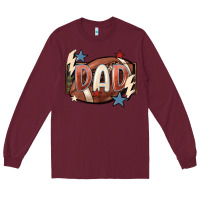 Burgundy football dad Long Sleeve Tee - FaDigitalArtStudio