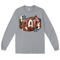 Heather Grey football dad Long Sleeve Tee - FaDigitalArtStudio