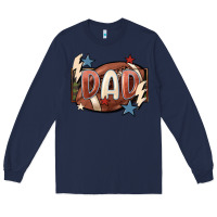 Navy football dad Long Sleeve Tee - FaDigitalArtStudio