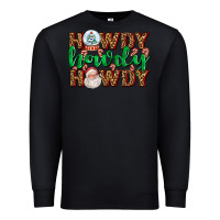Black howdy howdy howdy Premium Sweatshirt - AdoDesignShop