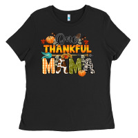 Black one thankful mama Ladies Tee - CowGirlArtShop