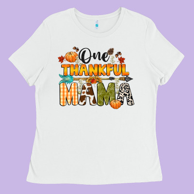 One Thankful Mama Ladies Tee Designed By Cowgirlartshop