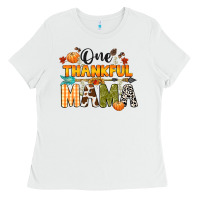 White one thankful mama Ladies Tee - CowGirlArtShop