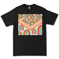 Black hippie rainbow and daisy Premium Tee - TumblerDesignByShophia