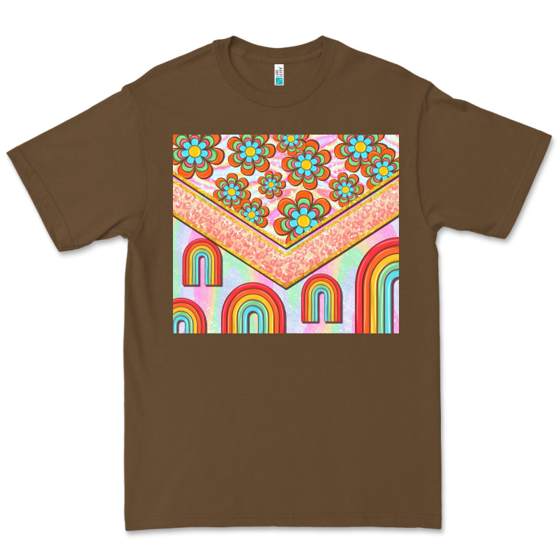 Hippie Rainbow And Daisy Premium Tee by TumblerDesignByShophia | Teevron