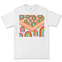 White hippie rainbow and daisy Premium Tee - TumblerDesignByShophia