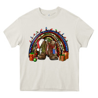 Cream Army Christmas rainbow Heavy Core Tee - NancyCooperArtShop