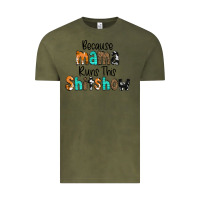 Vintage Olive Because Mama Runs This Shitshow Vintage Tee - CowCowDesign