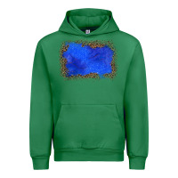 Emerald gemstone blue leopard background Urban Hoodie - JahusDesignShop