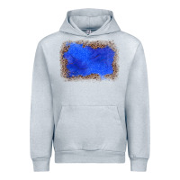 Heather Grey gemstone blue leopard background Urban Hoodie - JahusDesignShop