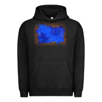 Pigment Black gemstone blue leopard background Urban Hoodie - JahusDesignShop
