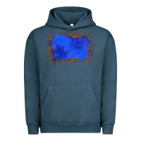 Pigment Midnight Navy gemstone blue leopard background Urban Hoodie - JahusDesignShop