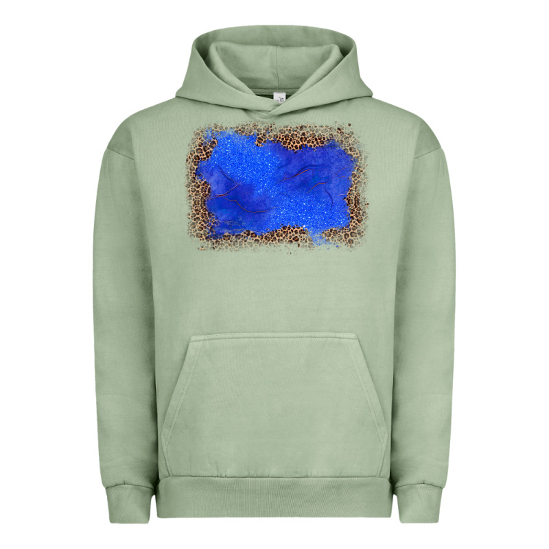 Gemstone Blue Leopard Background Urban Hoodie by JahusDesignShop | Teevron