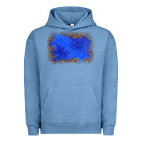 Pigment Pebble Blue gemstone blue leopard background Urban Hoodie - JahusDesignShop
