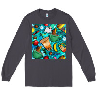 Smoke school boy coffe cup with camouflage seamless pattern bbs Long Sleeve Tee - BundleAndBundleShop