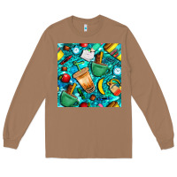 Toasted Coconut school boy coffe cup with camouflage seamless pattern bbs Long Sleeve Tee - BundleAndBundleShop