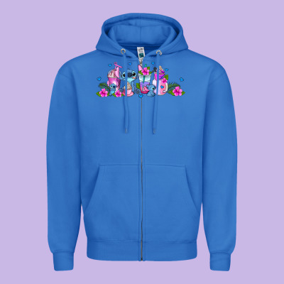 Stitch Coffee Cups Libbey Glass Zipper Hoodie Designed By Adodesignshop