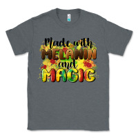 Charcoal Heather made with melanin and magic Classic Tee - CowGirlArtShop