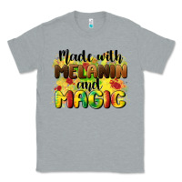 Heather Grey made with melanin and magic Classic Tee - CowGirlArtShop