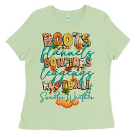 Matcha boots flannels bonfires football Ladies Tee - CowGirlArtShop