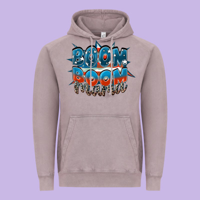 Boom Boom Mama Vintage Hoodie Designed By Fadigitalartstudio