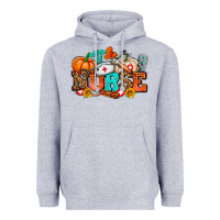 Heather Grey nurse with fall element Heavyweight Hoodie - AdoDesignShop