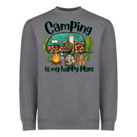 Storm camping is my happy place caravan and gnome Heavyweight Sweatshirt - BarkalooDesign