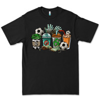 Black Soccer coffee cups Premium Tee - HowdyJamesFarm