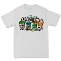 Dove Grey Soccer coffee cups Premium Tee - HowdyJamesFarm