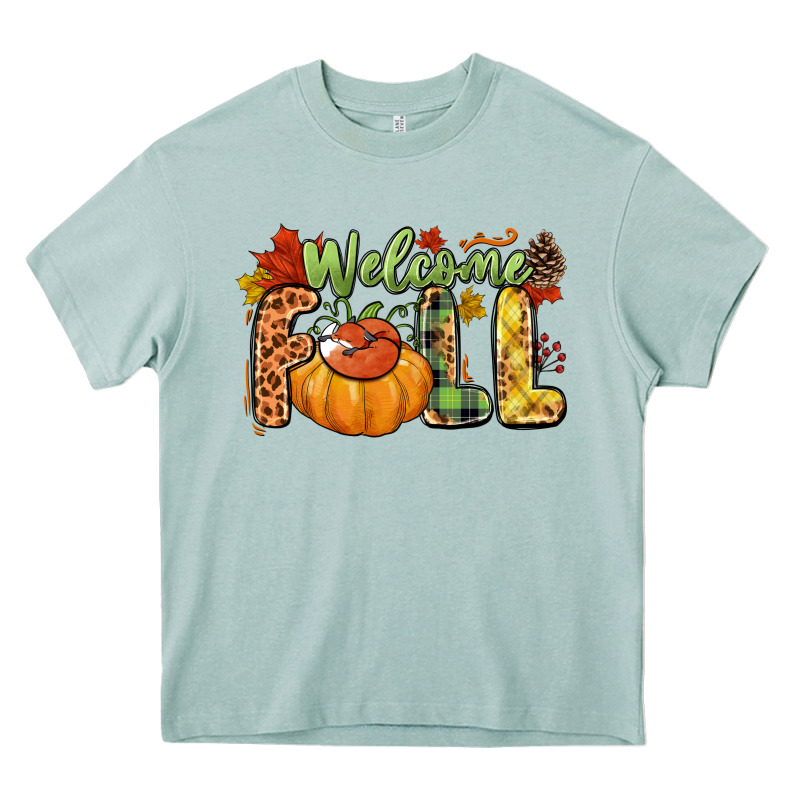 Welcome Fall Heavy Core Tee by NancyCooperArtShop | Teevron