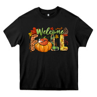 Black Welcome Fall Heavy Core Tee - NancyCooperArtShop