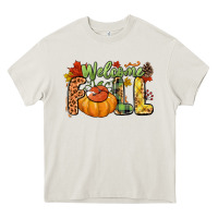 Cream Welcome Fall Heavy Core Tee - NancyCooperArtShop