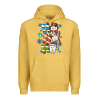 Antique Gold ho ho ho teeth Premium Hoodie - CowhideDigitalArt