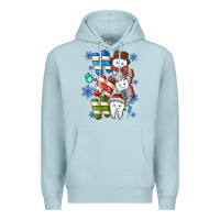 Blue Mist ho ho ho teeth Premium Hoodie - CowhideDigitalArt